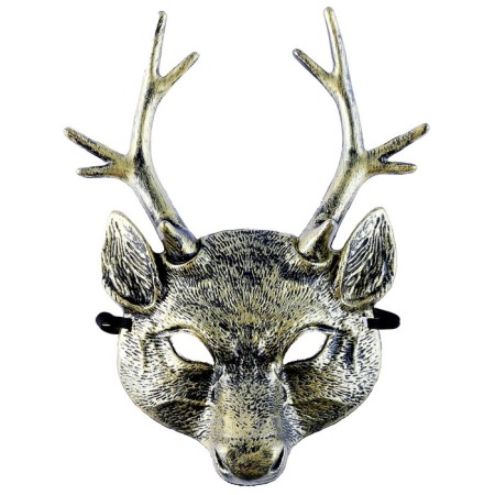 Carnival mask "Deer", Golden color