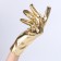 Carnival accessory- gloves, color gold, artificial leather
