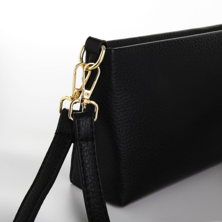 Bag Women's Cross-Bodi with a zipper, black color-2