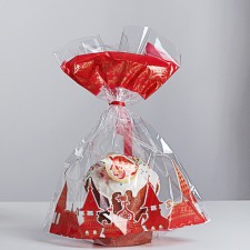 Packaging under the cake, bottom fold, 17 x 28.4 cm, 25 μm