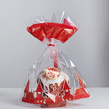 Packaging under the cake, bottom fold, 17 x 28.4 cm, 25 μm