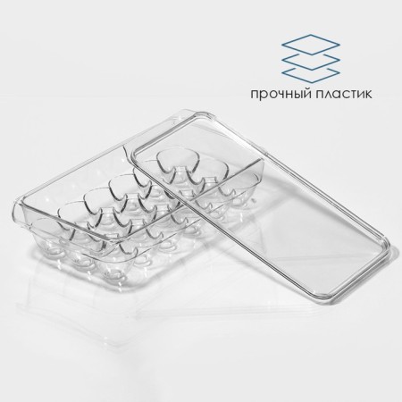 Container for storing eggs with a ricco lid, 18 cells, 32.5 × 16.5 × 7.5 cm-1