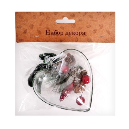 Suspension with natural decor "Winter Heart"-3