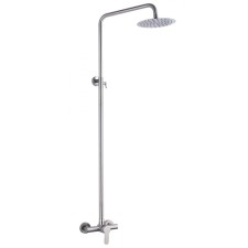 The shower system FMARK FS8205, tropical shower, mixer, stainless steel, satin