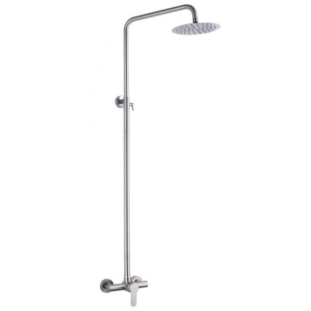 The shower system FMARK FS8205, tropical shower, mixer, stainless steel, satin