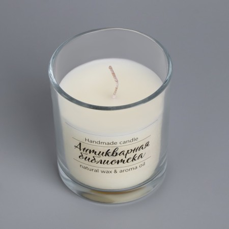 A candle in a glass flavored "Antique Library", 7x7 cm, 27 hours-4