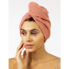 Terry towel for drying hair Sofi de Marko Beatrice, 380 gr, size 26x58cm, coral color