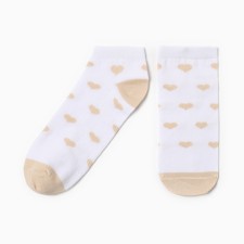 Women's hearts, white/beige color, rr 25