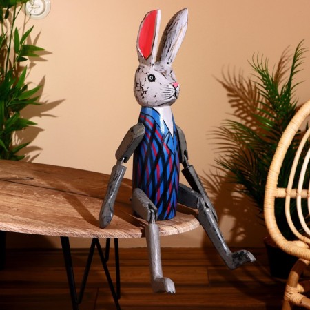 Souvenir "Bunny" hanging paws, wood 80 cm