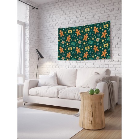Decorative panel with photo printing "Christmas mood", horizontal, size 100x150 cm