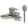 Bath mixer Zein Z3834, one -leaf, shower set, satin