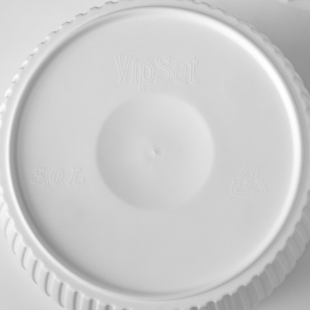 Kashpo with the Avy drainage system, 3 l, d = 18, white color-4