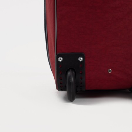Road bag on wheels, a lightning department, with an increase, an outer pocket, burgundy color-4