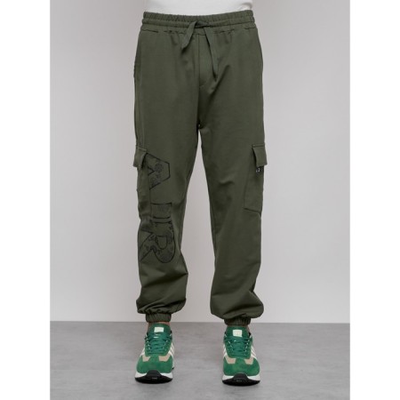 Joggers male, size 52, khaki color-7