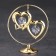 Souvenir "Hearts in the Ring", with crystals