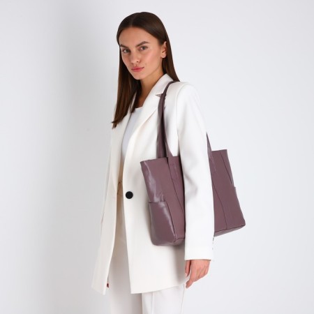 Female bag, on a zipper, pink color-5