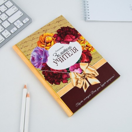 Diary "Golden Teacher", A5 format, 80 sheets, mix-1