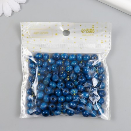 Beads for creativity tree "Blue" d = 0.8 cm set 20 grams-2