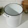Cylindrical pan, 12 l, metal cover, induction, white color