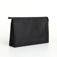 Cosmetic bag with lightning, black color