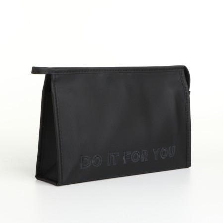Cosmetic bag with lightning, black color