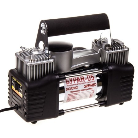 Car compressor SkyWay Buran-05, 65l/min, binopass, 50l/min with crocodiles in bag 12at S02001001-1