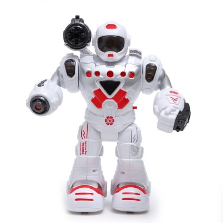 The Hero robot, light and sound effects, works from batteries, red color-2