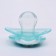 Orthodontic dummy nipple, silicone, from 3 months., "Penguin", blue color
