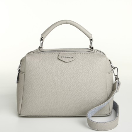 Women's bag with lightning, textura, average size, color gray