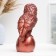 Figure "Owl on the ball" aged copper 19x9x8cm