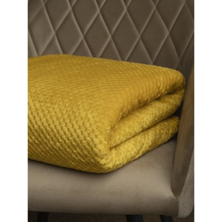 Texrepublic blanket, size 200x220 cm, ocher color-2