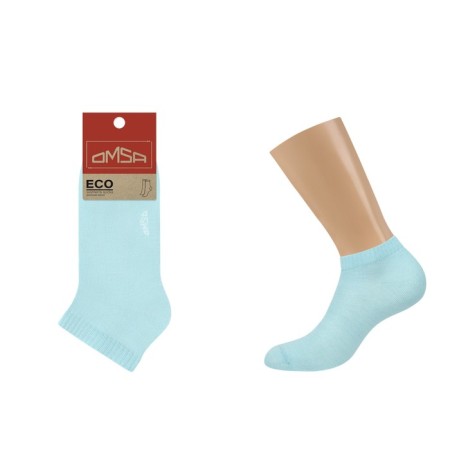 Women's socks shortened Omsa Eco, size 35-38, TURCHESE color