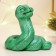 Figure "Snake Dasha" green metallic, 5x6x4cm