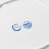Board ceramic uneven edge "Divorces", 27 cm, white-blue color