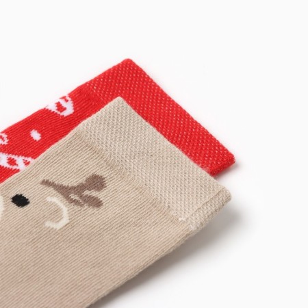 Golphs children's 2 pairs of crumb I, 12-14 cm, beige / red-2