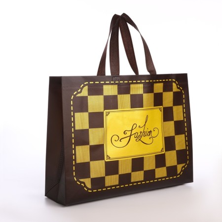 Bag without fasteners, brown color