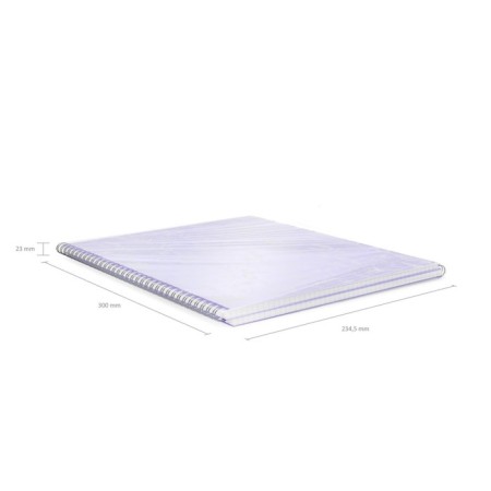 Notebook A4, 80 sheets, cage on spirals, erichkrause, lavender, plastic cover-5