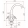 Kitchen mixer RMS SL71-271F, two-wound, high spout, chrome