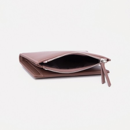 Women's wallet on the button, powder color-3
