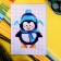 Set for creativity. New Year's embroidery with a cross "New Year! Penguin in a hat ", 14 x 10 cm
