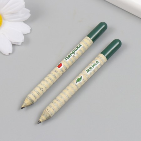 Growing gift pencils Mini "Mint and Paprika" set 2 pcs-3
