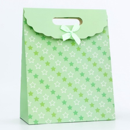 Gift box-package, packaging with a cut pen, "stars", 24 x 12 x 31 cm