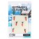 Mormyshka column red, black stripes + chameleon cube, weight 0.6