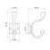 Furniture hook Cappio Eldo, two -rod, black