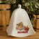 Set for the bath "Banshchik" 5 in 1 (bag, hat, mitten, rug, washcloth) with print, white