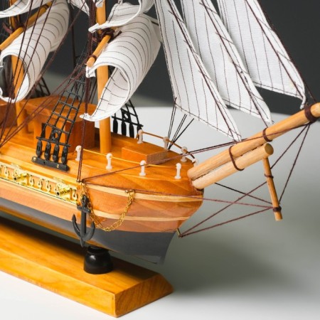 Souvenir medium -sized “Astrilde” ship, light tree, beige sails, 48.5x4x8 cm-13