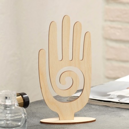 Stand for jewelry "Hand" 8.5 × 3 × 17 cm, thickness 3 mm, beige color-2