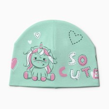 Hat for girls, color green, size 52