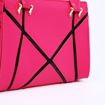Bag Female Tout with zipper, pink color-3