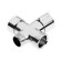 ZEIN Z747 divertor, for the mixer, brass body, round nut, color chromium